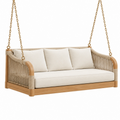 Divano sospeso 160 cm in legno e corda beige stile bohémien